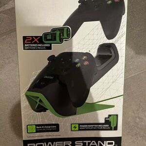 Xbox Black and Green Power Stand for Gaming Controllers